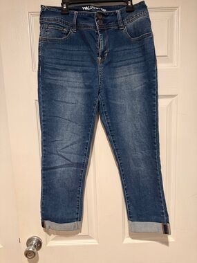 Wallflower Medium Blue Cropped Skinny Jeans